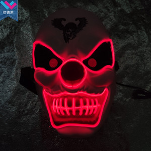 Masque LED d'Halloween TW-096, Baiser du Diable, Joker, Lumière Luminescente, Matériel PVC pour Comic Con et Boîte <span class=keywords><strong>de</strong></span> <span class=keywords><strong>Nuit</strong></span> - Product Image 2