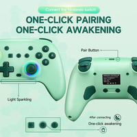 Contrôleur de jeu BT sans fil RGB Light pour Nintendo Switch PC Steam Android avec double vibration 6 axes pour les joueurs