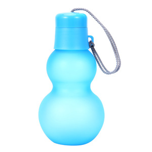 Gourd Cup Portable Plastic Water Bottle For Children And Students Easy To Use Drinking Cup Solid Color Back To School - Product Image 1