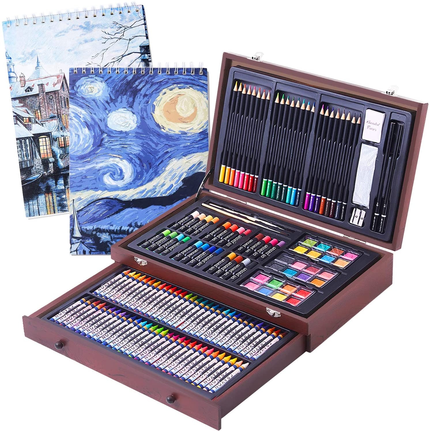 133 полный восковой карандаш цветной карандаш Акварельная ручка для путешествий креативный алюминиевый Художественный набор