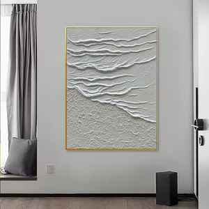 Peinture à l'huile sur toile <span class=keywords><strong>blanche</strong></span> abstraite <span class=keywords><strong>moderne</strong></span> et concise, peinte à la main, art mural 3D, style Art déco pour la décoration intérieure - Product Image 4