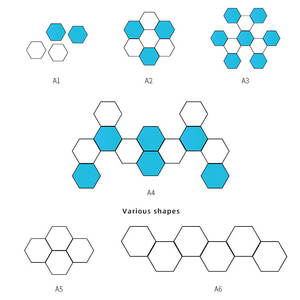 Lámpara Hexagonal RGB Regulable Candelabro Creativo de Interior con Seis Formas de Luz LED Sólida - Product Image 3