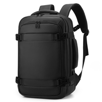 Ransel Laptop Anti Air dengan Resleting, Desain Geometris, Tahan Lama, Unisex, untuk Bisnis, Dilengkapi Port USB, Lapisan Poliester, Ramah Lingkungan, Kapasitas Besar