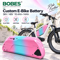 Batterie de vélo électrique de haute qualité 36V 48V 10.4Ah 12.8Ah 14Ah, pack de remplacement de batterie lithium-ion pour vélo électrique