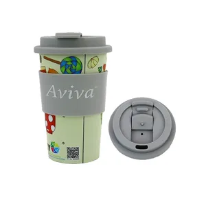 450毫升批发顶级定制旅行咖啡杯食品级升华塑料咖啡杯带盖