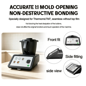 Protector de Pantalla de Silicona Resistente con Cristal Templado para <span class=keywords><strong>Thermomix</strong></span> TM7, Protección Antigolpes con Esquinas Reforzadas - Product Image 4