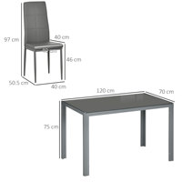 Mobilier de salon moderne ensemble tables et chaises de salle à manger en acier inoxydable ensemble table à manger avec dessus en marbre pour la maison