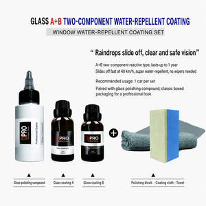Kit de revêtement de verre hydrofuge premium <span class=keywords><strong>AB</strong></span> à deux composants longue durée pour vitres et rétroviseurs de voiture OEM ODM - Product Image 2