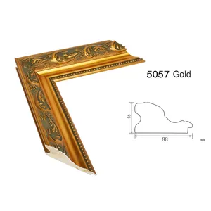 Vintage decorativo de lujo barroca hoja de oro tallado marcos de madera para pinturas