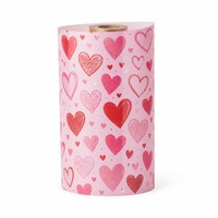 Valentijnsdag Hartprint Inpakpapier Rol 80gsm Kunstpapier Roze Rood Cadeaupapier Groothandel Bulk Valentijnsdag Cadeaupapier