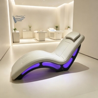 Canapé musical électrique avec chauffage thermique, massage vibrant, chaises de détente, salon de relaxation avec lumière