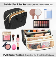 Sacs de toilette cosmétiques imperméables personnalisés Haoran, grandes trousses de maquillage, trousse de maquillage, bolsas de maquillaje en gros