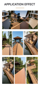 Planche de terrasse WPC co-extrudée sur mesure, anti-âge, anti-taches, grain de bois brossé, revêtement de sol en bois-plastique, usage commercial extérieur - Product Image 5