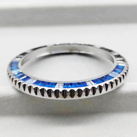 Bague de montre en acier inoxydable avec zircon et saphir pour Submariner GMT Master Homme