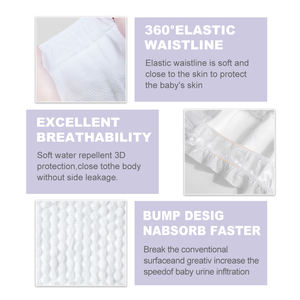 Commercio all'ingrosso di personalizzazione monouso lanugine morbida traspirante perdita di protezione per bambini pannolini per bambini <span class=keywords><strong>Pampers</strong></span> - Product Image 3