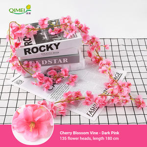 कृत्रिम रेशम साकुरा गार्लैंड चेरी खिलने वाली विस्टेरिया शादी की पृष्ठभूमि सजावट के लिए फूलों - Product Image 6