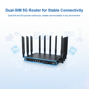 Casing logam industri 5G <span class=keywords><strong>WIFI</strong></span> 7 <span class=keywords><strong>Modem</strong></span> <span class=keywords><strong>Router</strong></span> openwht dengan 4 FEMs daya tinggi untuk meningkatkan cakupan <span class=keywords><strong>WIFI</strong></span> disesuaikan <span class=keywords><strong>Router</strong></span> BE19000 - Product Image 2