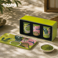 Boîte en métal rectangulaire recyclable personnalisée Tianhui pour les feuilles de thé, la poudre de matcha, l'emballage de l'ensemble, boîte cadeau