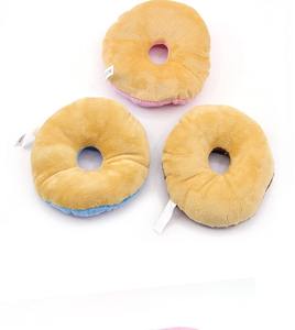 יצרן סיטונאי 13Cm סופגניות קרם כעכים חמוד חיות מחמד ללעוס כותנה קטיפה לשחק כלב צעצועים ללעוס חורק קוואק סאונד לחיות מחמד צעצוע - Product Image 3