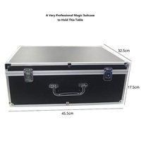 BrilliantMagic Set Profesional para Espectáculos de Magia de Escenario: Mesa Flotante de Madera, Caja Magnética y Portavelas