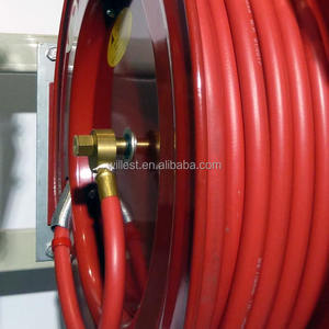 Soporte de Pared para Almacenamiento de Mangueras WILLEST, Enrollador de <span class=keywords><strong>Manguera</strong></span> Metálico Retráctil de 3/8"x30m, HRO4005-R3/8" - Product Image 2