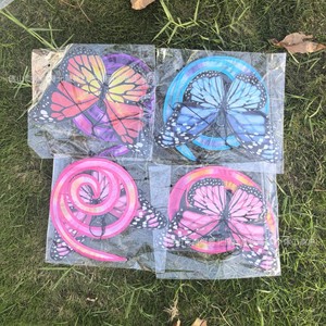 Tourne-vent <span class=keywords><strong>papillon</strong></span> suspendu, queue arc-en-ciel colorée, décoration de jardin extérieure - Product Image 6