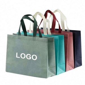 Bolsa de Compras Reutilizable al por Mayor, Bolsa de Tela No Tejida, con Logotipo Personalizado Impreso, Ecológica, para Regalos - Product Image 1