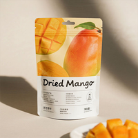 Sachets Doypack refermables en aluminium mat mono PE de qualité supérieure pour mangues séchées, idéaux pour les coffrets cadeaux de fruits tropicaux séchés