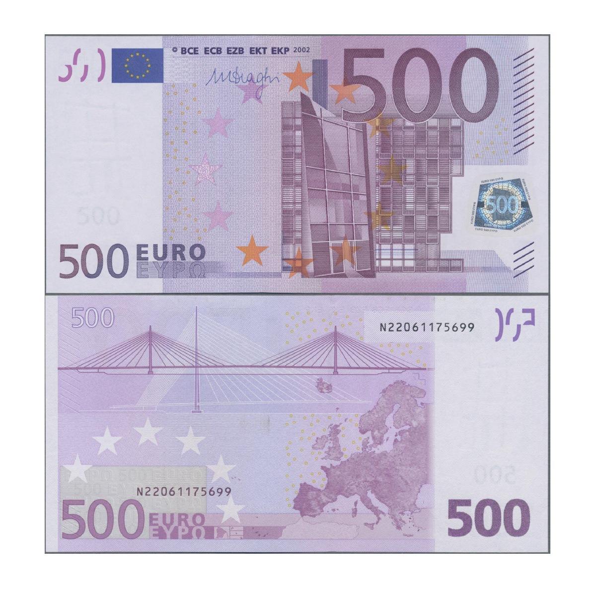 Valeur faciale Euro -500