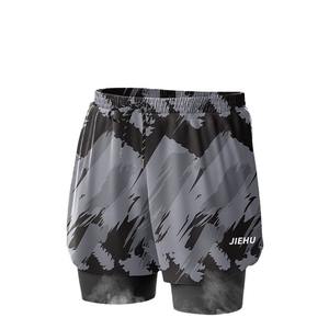 กางเกงว่ายน้ำผู้ชาย <span class=keywords><strong>Jif</strong></span> แห้งเร็ว ลายพิมพ์สีเทา แบบสองชั้น ทรงหลวม สำหรับผู้ใหญ่ - Product Image 5