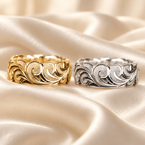Bague de mariage unisexe en zircon serti à griffes, motif végétal, classique, élégante, tendance - Product Image 3