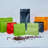 Exportkwaliteit koffieverpakkingen met ventielrits, op maat bedrukt zakje voor gebrande koffiebonen, achtzijdig gesealde koffiezak