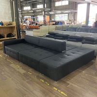 Europäisches Design Deluxe Modular Sofa garnitur Echtes Leder mit Massivholz rahmen Home Wohnzimmer Villa Hotel Lobby Funktional ität