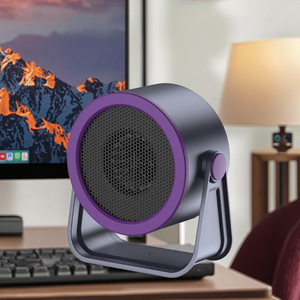 Mini Plastic Desktop Electric Heater <b>Remote</b> Control Low Noise Fast Heating Overheat Protection PTC Heating EU/AU/UK/US <b>Plug</b> for - Product Image 1