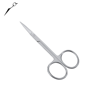 Fabricantes Tijeras de manicura de acero inoxidable con punta afilada y hoja recta Herramienta de belleza para salón de uñas Tijeras para cutículas personalizadas - Product Image 2