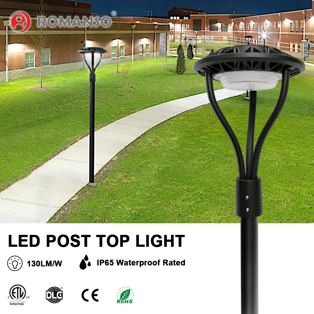 Lampe d'extérieur LED de paysage, poste supérieure, éclairage de jardin, ETL FCC RoHs, 60w 100w 150w