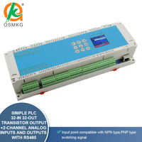 Oshangming PLC Transistor Salida 24 V 32 Entrada 32 Salida 2AI 2AO con RS485 para HMI
