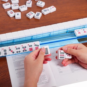 Juego de Mahjong Americano Mini de Lujo Personalizado, de Una Sola Capa, Color Blanco, Esencial para el Entretenimiento Familiar y Viajes - Product Image 4