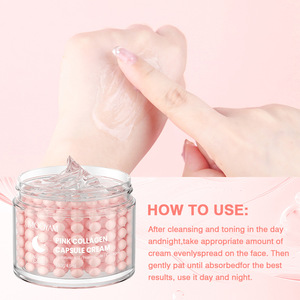 Crème en capsules de collagène rose MOOYAM 140g Soin de nuit Acide hyaluronique Niacinamide Raffermissant Hydratant <span class=keywords><strong>Anti</strong></span>-âge Gel pour le visage - Product Image 2