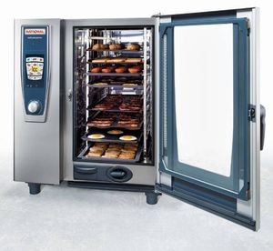 Thương mại 7-Tray 13kw khí điện Combi lò cho tiệm bánh & Nhà hàng có tính năng mới 13kw động cơ hẹn giờ bao gồm - Product Image 5