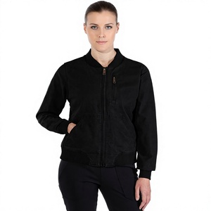 Veste en jean unie pour femme, respirante, avec logo tricoté, fermeture éclair, manches mi-longues, mode printemps-été-automne - Product Image 4