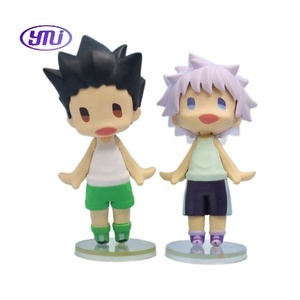 Figuras Chibi de <span class=keywords><strong>HUNTERxHUNTER</strong></span>, Gon Freecss y Killua Zoldyck, Lindas Figuras de Anime de PVC con Ojos Grandes, Versión Q (GSC Hello), Regalo Coleccionable - Product Image 1