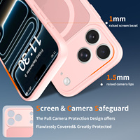 Coque de téléphone magnétique sans fil rose mignonne pour fille, étui souple avec protection d'objectif pour iPhone 18 17 16 15 14 13 Pro Max