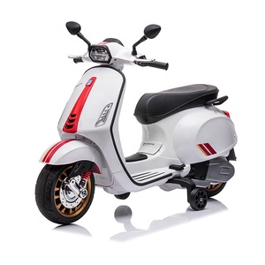 Motocicleta <span class=keywords><strong>Vespa</strong></span> Eléctrica con Licencia Oficial, Juguete para Niños, Auto Recargable para Niños de 10 Años - Product Image 1