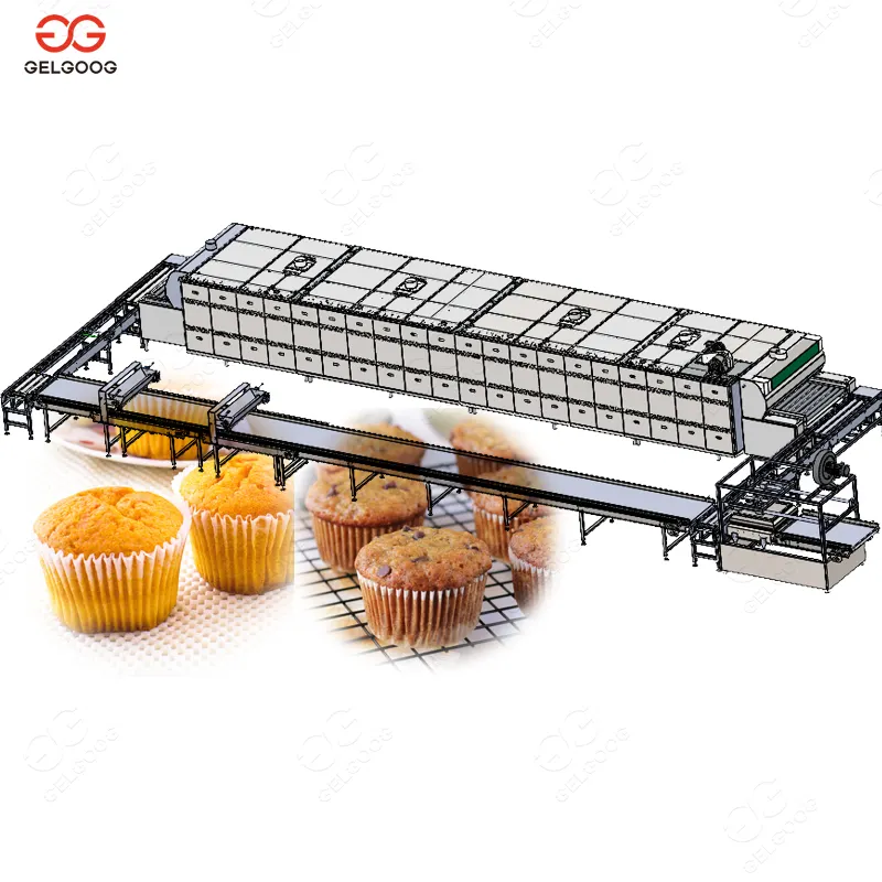 Gelgoog كامل تلقائي الكعك خط إنتاج المعجنات كعكة صنع كوب جهاز تعبئة الكعك