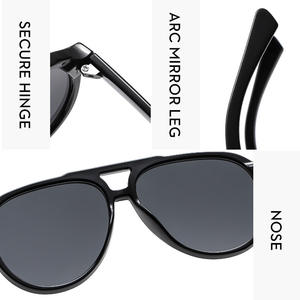 Lunettes de soleil d'extérieur pour vélo UV400 PC à la mode unique pour femmes, cadre blanc léger, <span class=keywords><strong>lentilles</strong></span> carrées marron léopard bon marché - Product Image 3