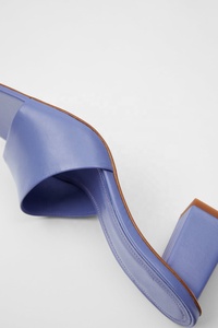 Sandales à talons en cuir avec lanières avant, 10 couleurs, <span class=keywords><strong>mules</strong></span> à talons pour femmes, avec boucle à le bout - Product Image 4