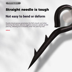 잉어 액세서리 실리콘 링, 스트레이트 생크 후크, 빠른 미끼 교수형 바늘 대형 미끼 공, 낚시 비즈 - Product Image 3