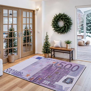 พรมเช็ดเท้าโพลีเอสเตอร์พิมพ์ลายทันสมัยพร้อมแผ่นรองโฟมสำหรับทางเข้า |   ทนทาน กันลื่น หนาพิเศษ ใช้ได้ทั้งภายในและภายนอกอาคาร - Product Image 3