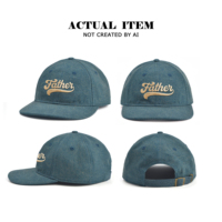 Casquette de baseball en jean avec logo brodé personnalisé, casquettes en jean unisexes, casquette de baseball non structurée à 6 panneaux, casquette de papa pour femme